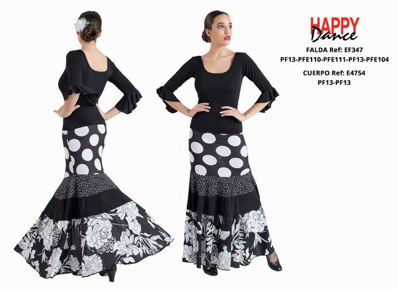 Happy Dance. Woman Flamenco Skirts for Rehearsal and Stage. Ref. EF347PF13PFE110PFE111PF13PFE104